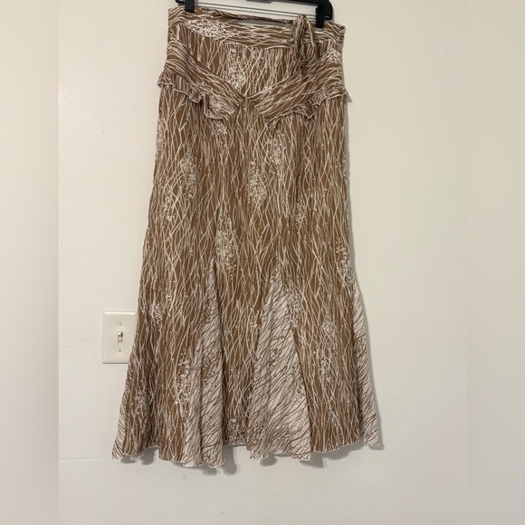 Anna Sui x Anthropologie Long Brown Maxi Skirt Boho Size 10 - Picture 4 of 12